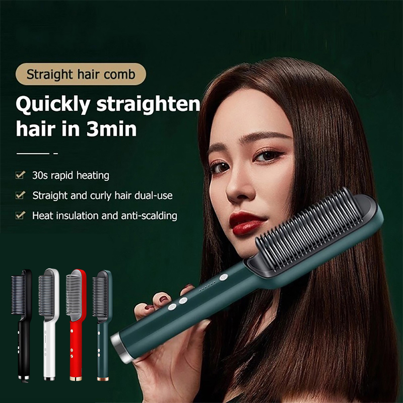 Hair Care For Curly Dry Hair - Escova Alisadora Profissional Elétrica de Aquecimento