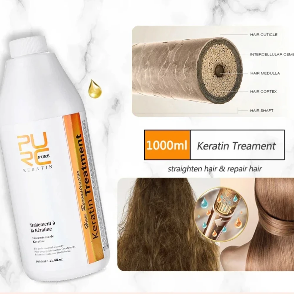 Hair Care For Curly Dry Hair - Purc queratina alisamento do cabelo tratamento