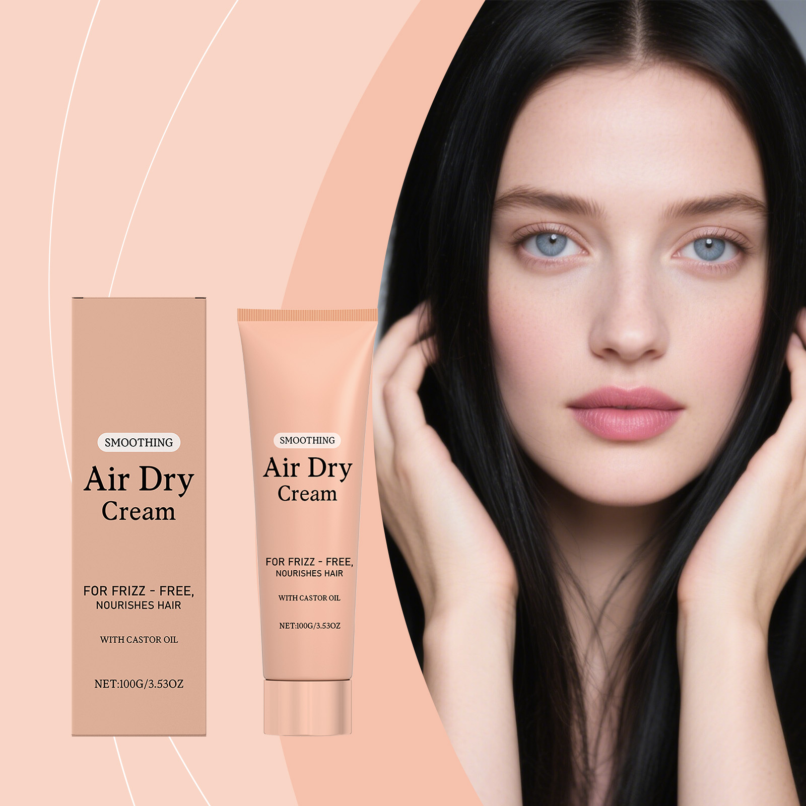 Hair Care For Curly Dry Hair - Creme de cuidados para cabelos, nutre,
