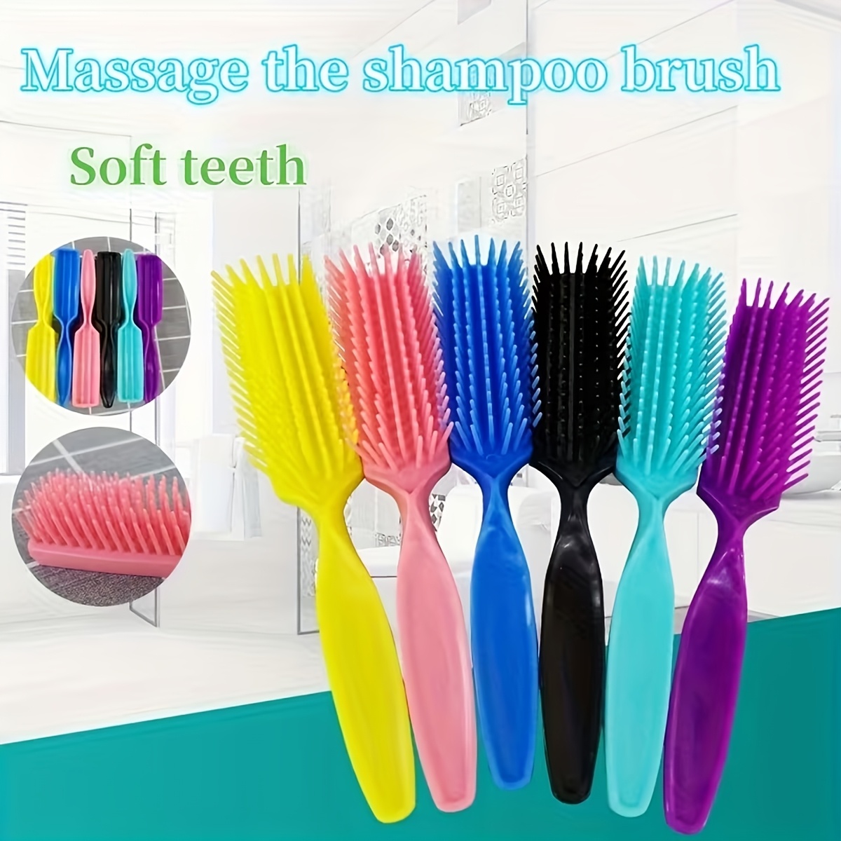 Hair Care For Curly Dry Hair - Conjunto de 6 Pentes Ergonômicos com